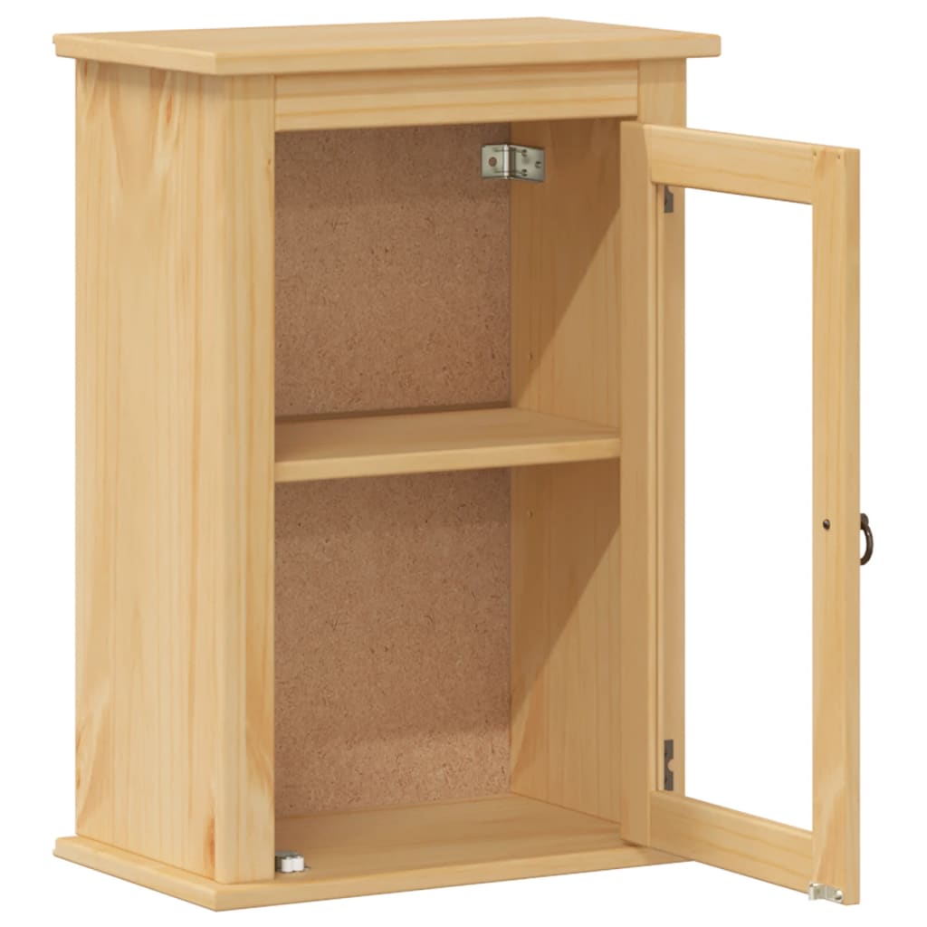 Meuble mural de salle de bain Corona 45x27x64,5 cm en bois de pin massif