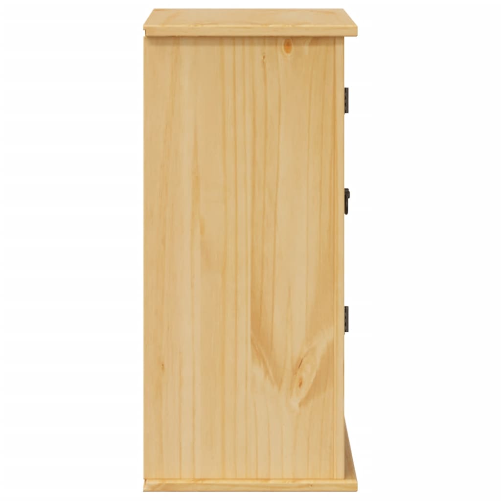 Meuble mural de salle de bain Corona 70x33x71,5 cm en bois de pin massif