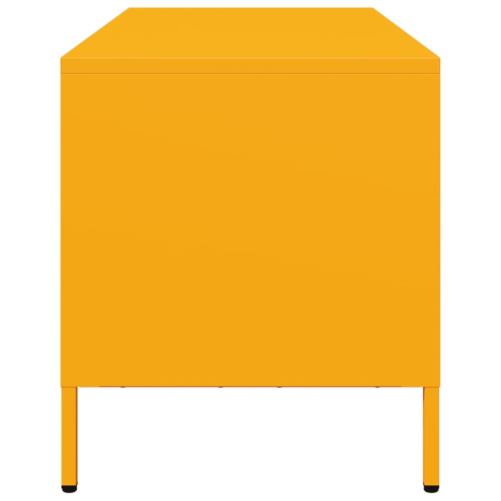 Meuble TV jaune moutarde 101,5x39x43,5 cm Acier laminé à froid
