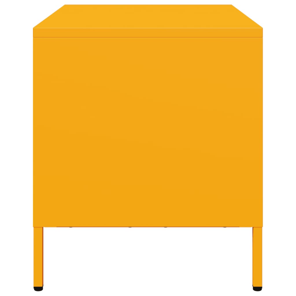 Meuble TV jaune moutarde 68x39x43,5 cm Acier laminé à froid