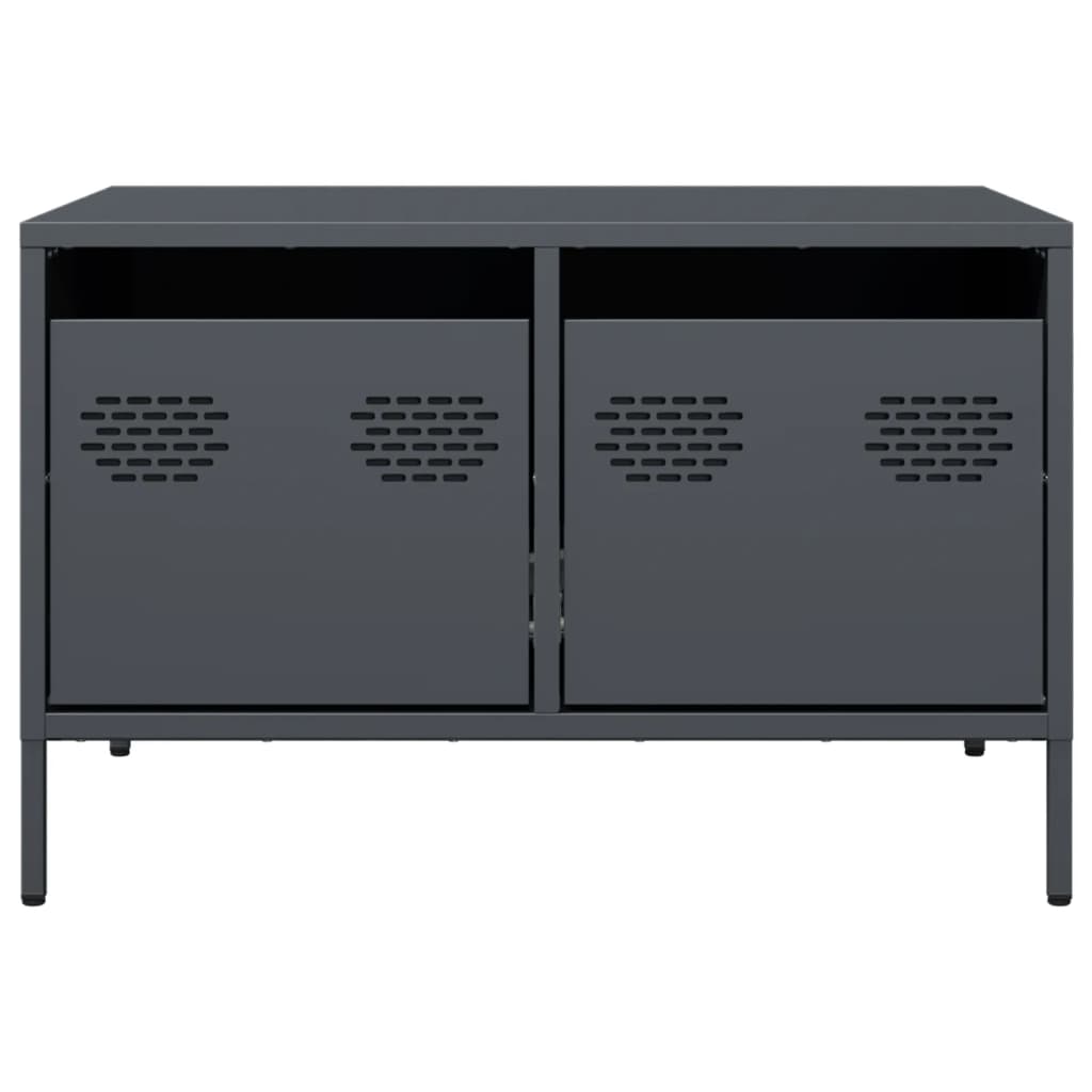 Meuble TV anthracite 68x50x43,5 cm en acier laminé à froid