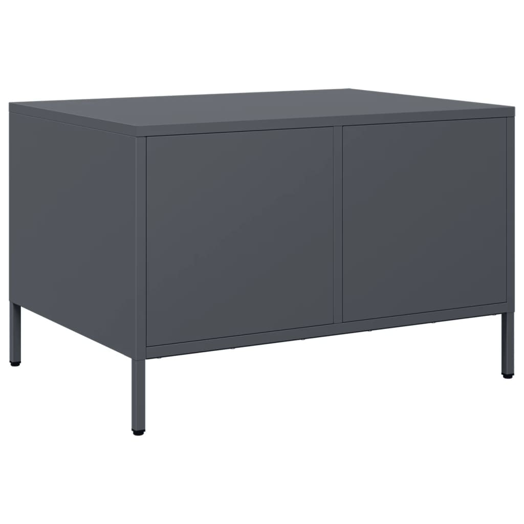 Meuble TV anthracite 68x50x43,5 cm en acier laminé à froid