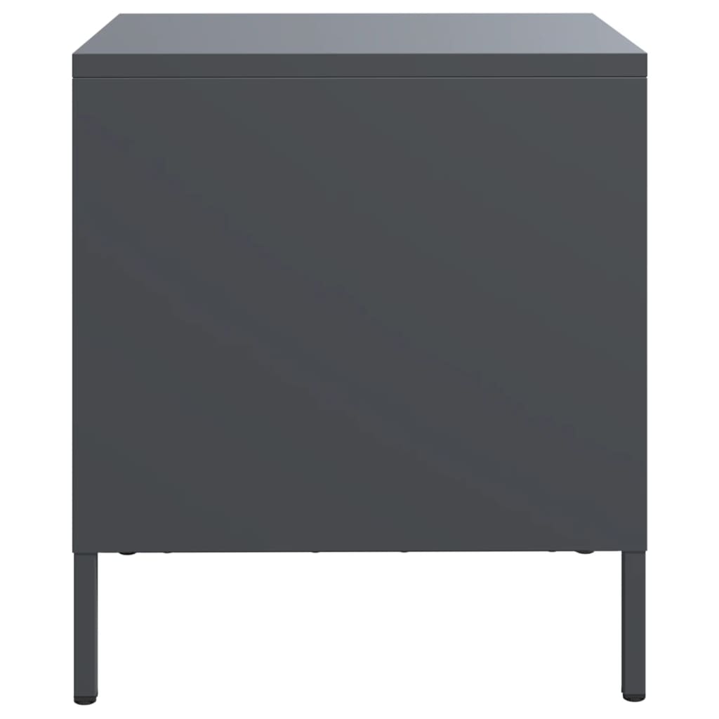 Table de chevet anthracite 35x39x43,5 cm acier