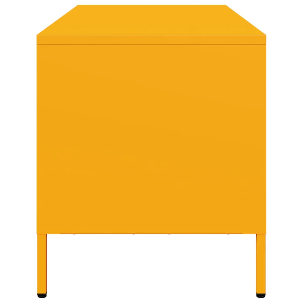 Meuble TV jaune moutarde 101,5x39x43,5 cm Acier laminé à froid