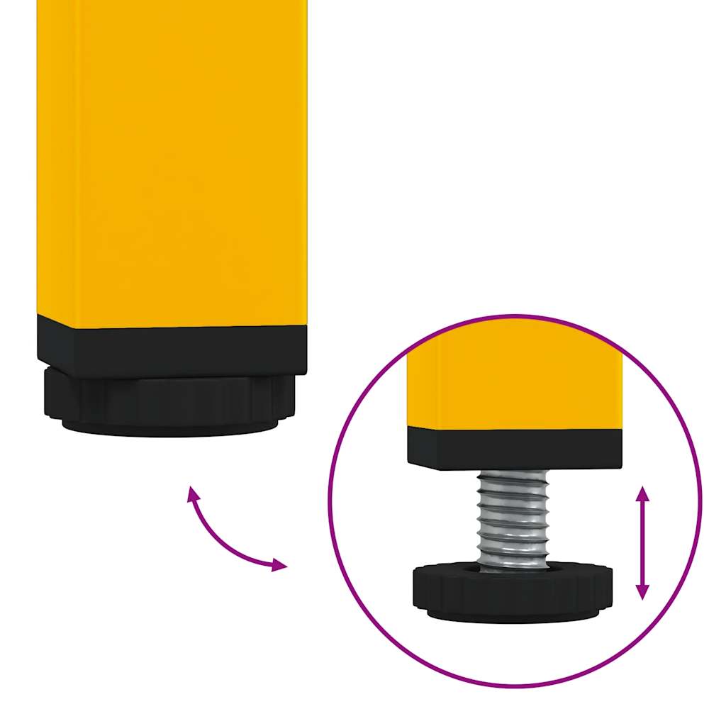 Meuble TV jaune moutarde 68x39x43,5 cm Acier laminé à froid