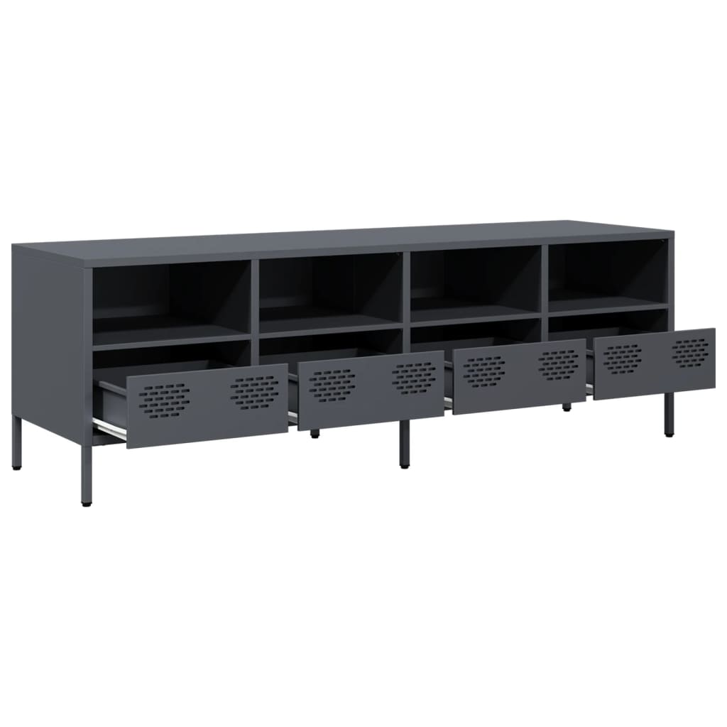 TV-Schrank Anthrazit 135x39x43,5 cm Kaltgewalzter Stahl