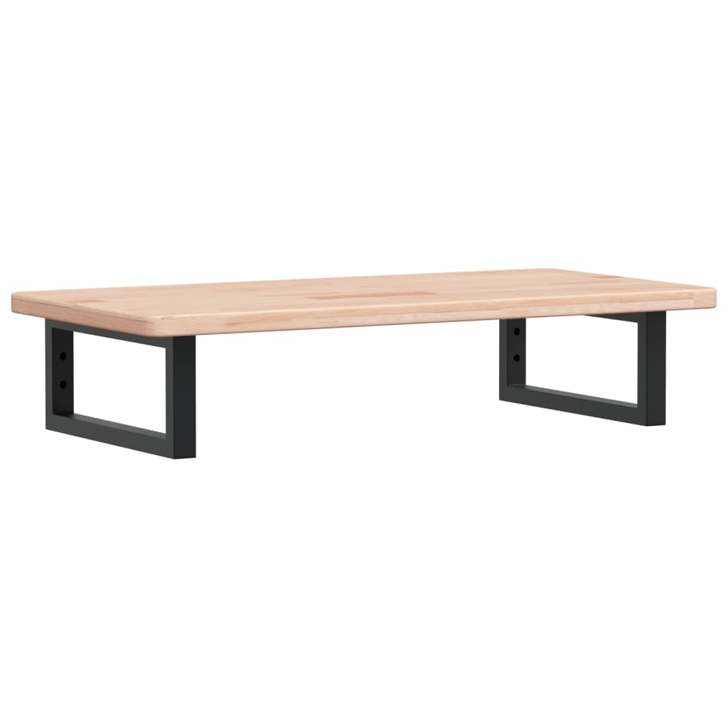 Waschtischplatte mit Halterung Stahl und Massivholz Eiche