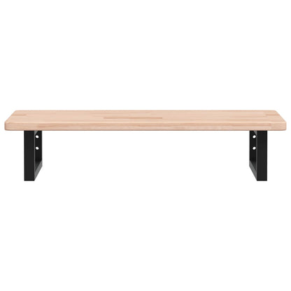 Waschtischplatte mit Halterung Stahl und Massivholz Eiche