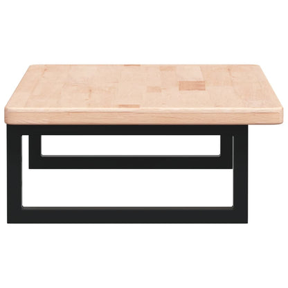Waschtischplatte mit Halterung Stahl und Massivholz Eiche
