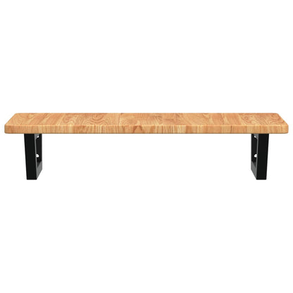 Waschtischplatte mit Halterung Stahl und Massivholz Eiche