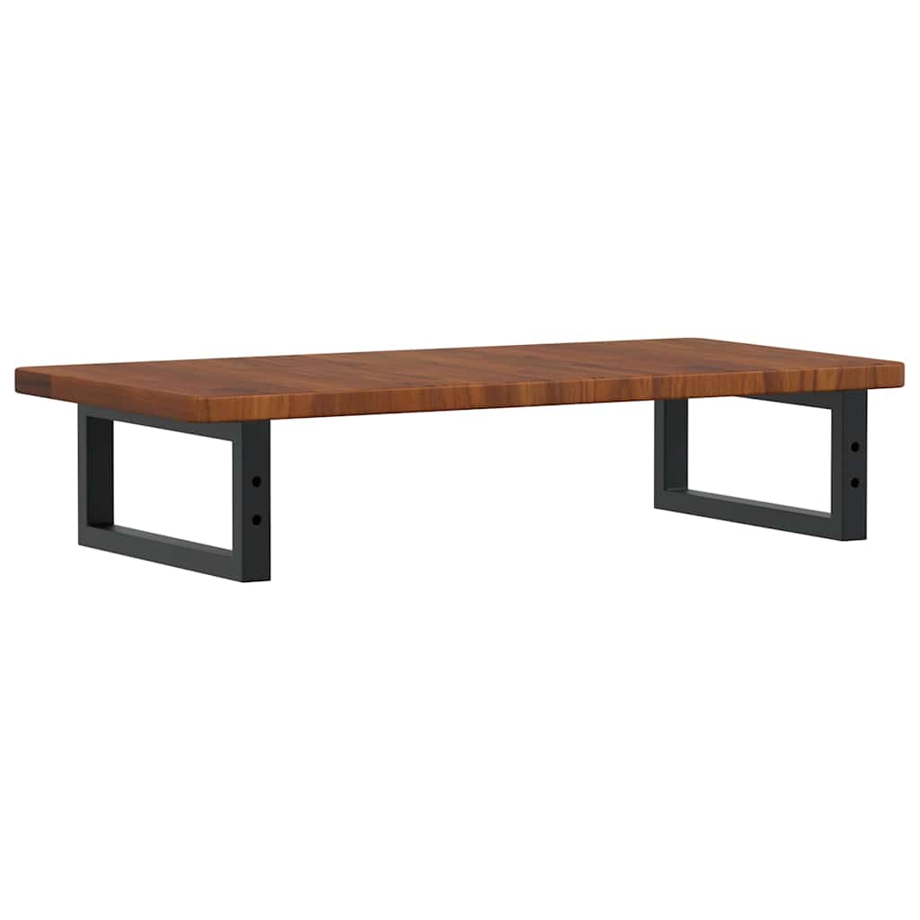 Waschtischplatte mit Halterung Stahl und Massivholz Eiche