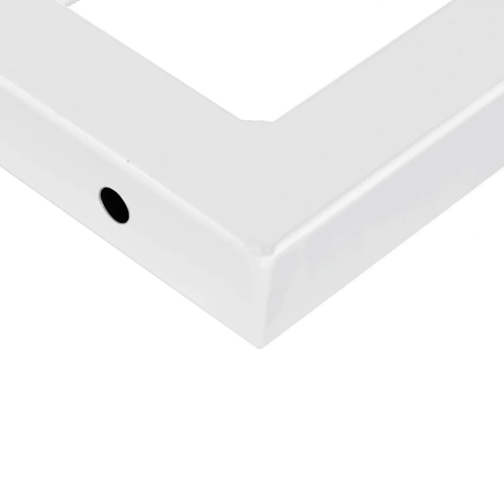 Washbasin shelf wall-mounted steel and solid beech wood