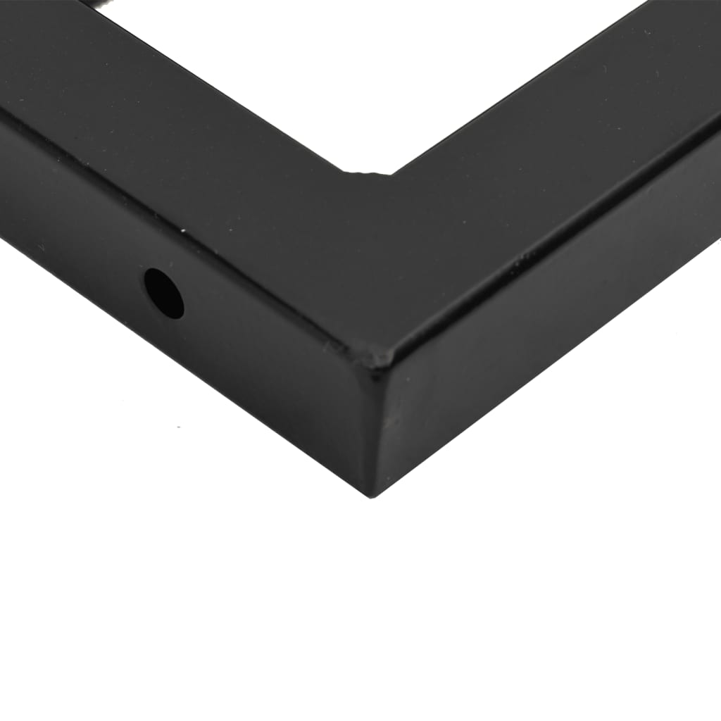 Washbasin shelf wall-mounted steel and solid beech wood