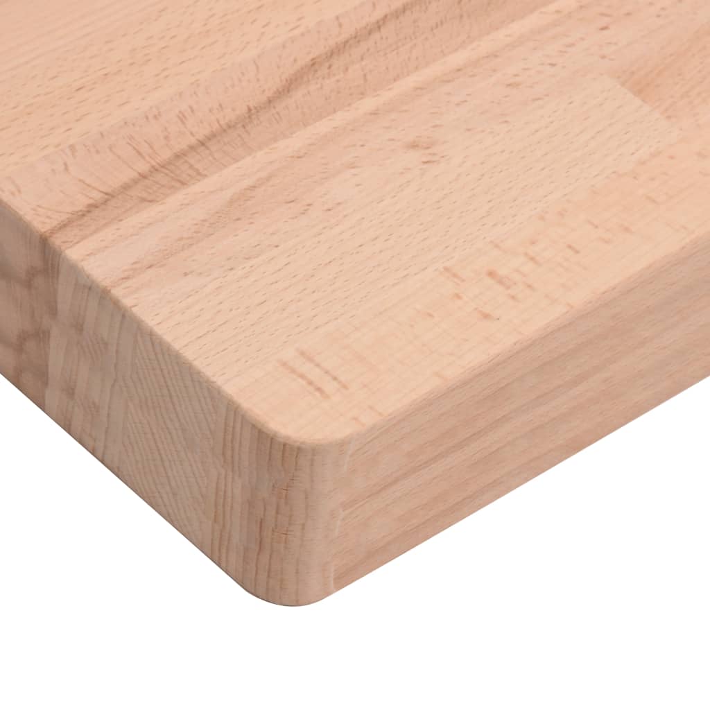 Washbasin shelf wall-mounted steel and solid beech wood