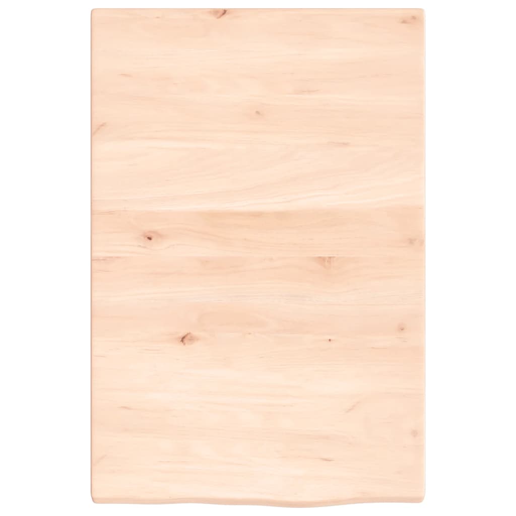 Waschtischplatte mit Halterung Stahl und Massivholz Eiche