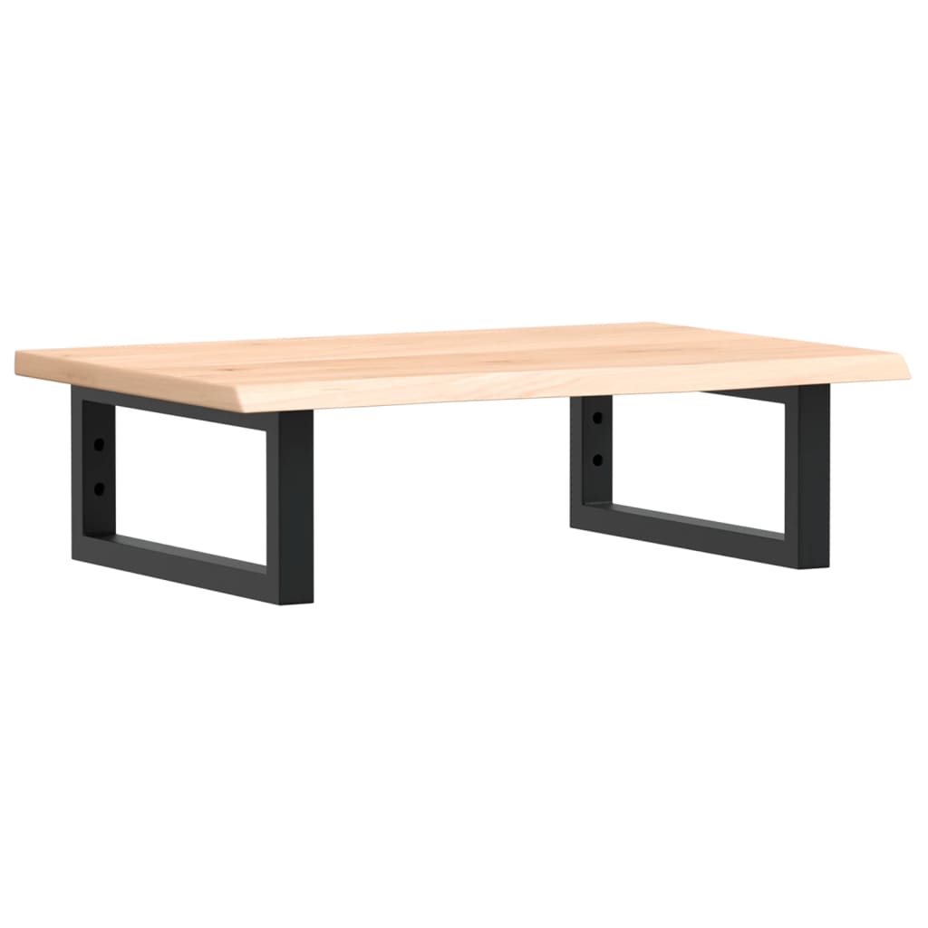 Waschtischplatte mit Halterung Stahl und Massivholz Eiche