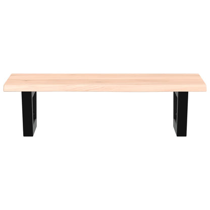 Waschtischplatte mit Halterung Stahl und Massivholz Eiche
