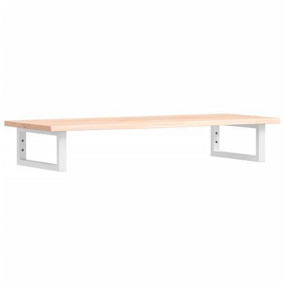 Waschtischplatte mit Halterung Stahl und Massivholz Eiche
