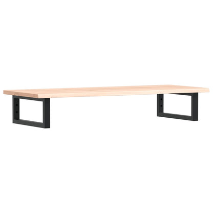 Waschtischplatte mit Halterung Stahl und Massivholz Eiche