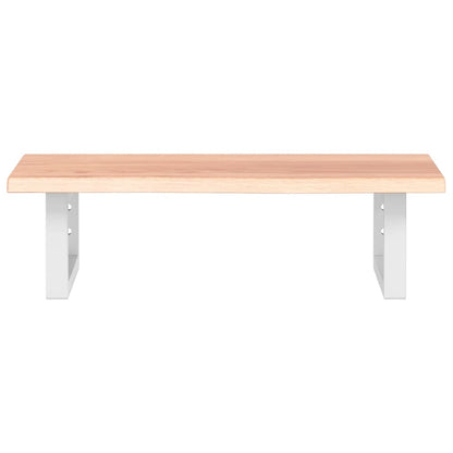 Waschtischplatte mit Halterung Stahl und Massivholz Eiche