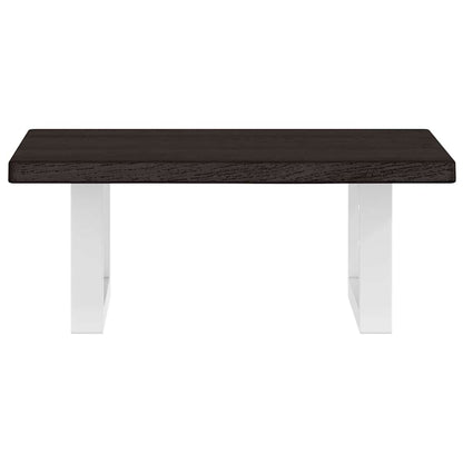 Waschtischplatte mit Halterung Stahl und Massivholz Eiche