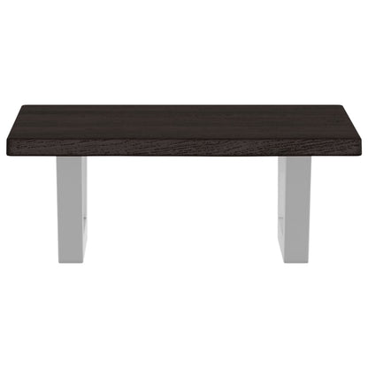 Waschtischplatte mit Halterung Stahl und Massivholz Eiche