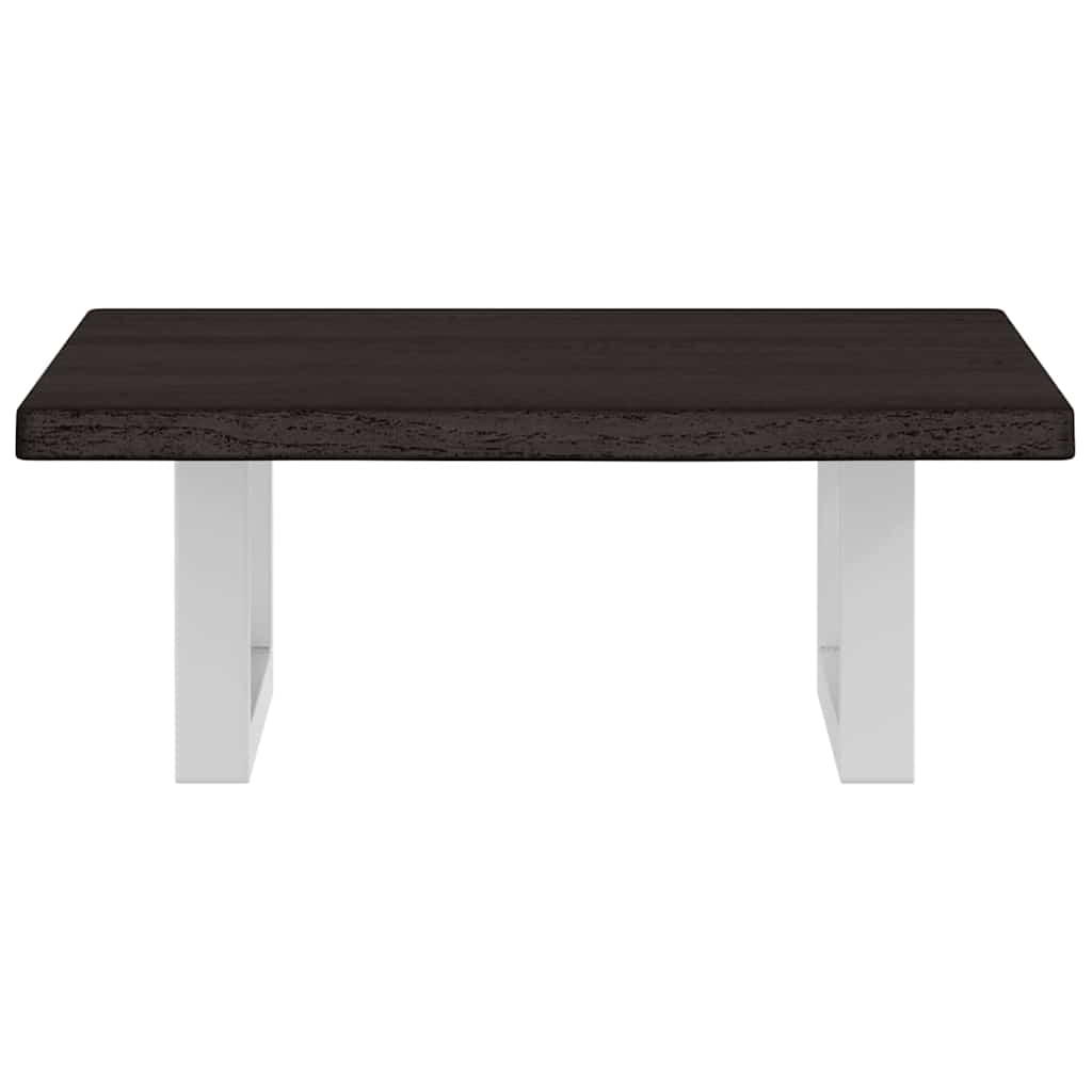 Waschtischplatte mit Halterung Stahl und Massivholz Eiche