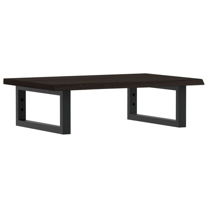 Waschtischplatte mit Halterung Stahl und Massivholz Eiche