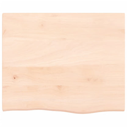 Waschtischplatte mit Halterung Stahl und Massivholz Eiche