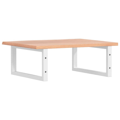 Waschtischplatte mit Halterung Stahl und Massivholz Eiche