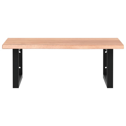 Waschtischplatte mit Halterung Stahl und Massivholz Eiche