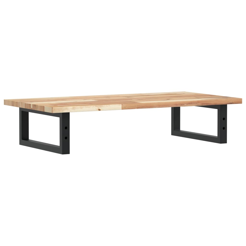 Waschbeckenregal Wandmontage Stahl und Akazienholz