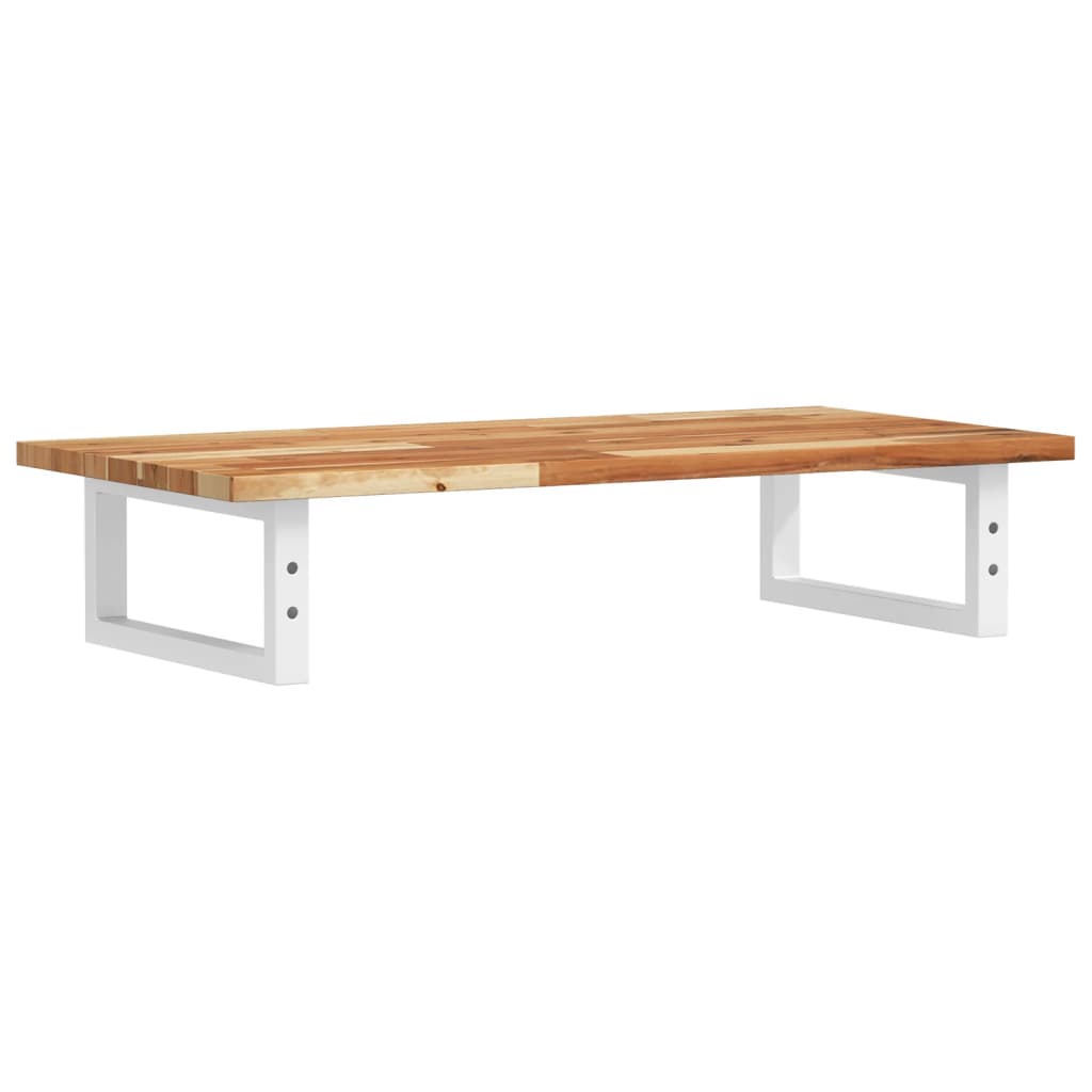 Waschbeckenregal Wandmontage Stahl und Akazienholz