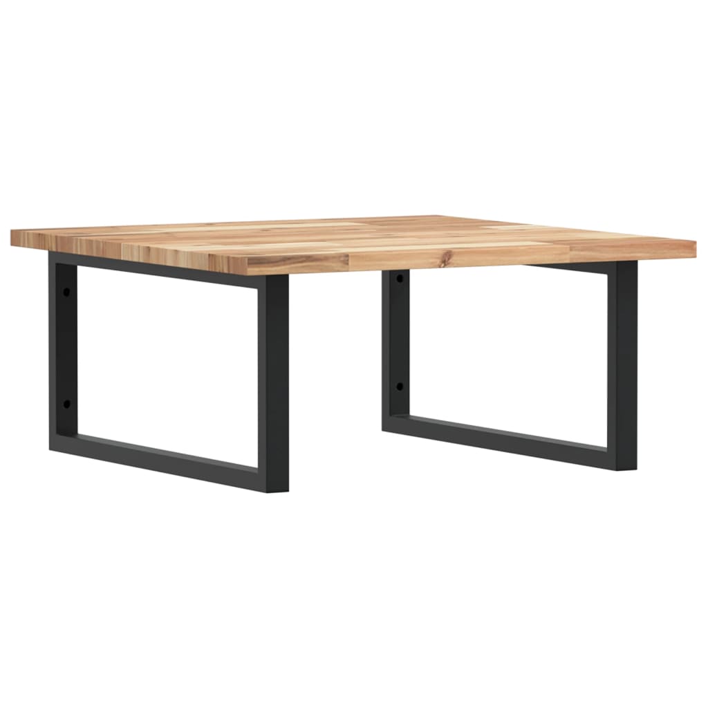 Waschbeckenregal Wandmontage Stahl und Akazienholz