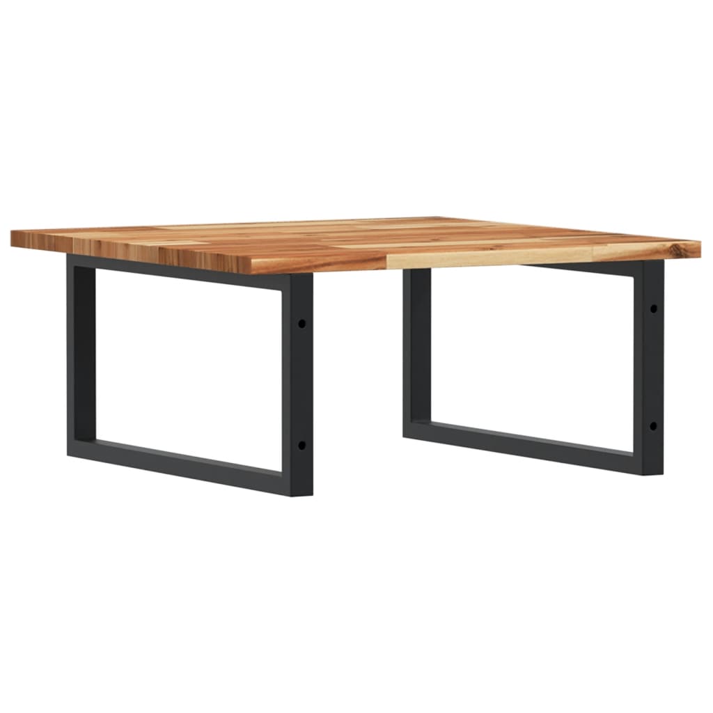 Waschbeckenregal Wandmontage Stahl und Akazienholz