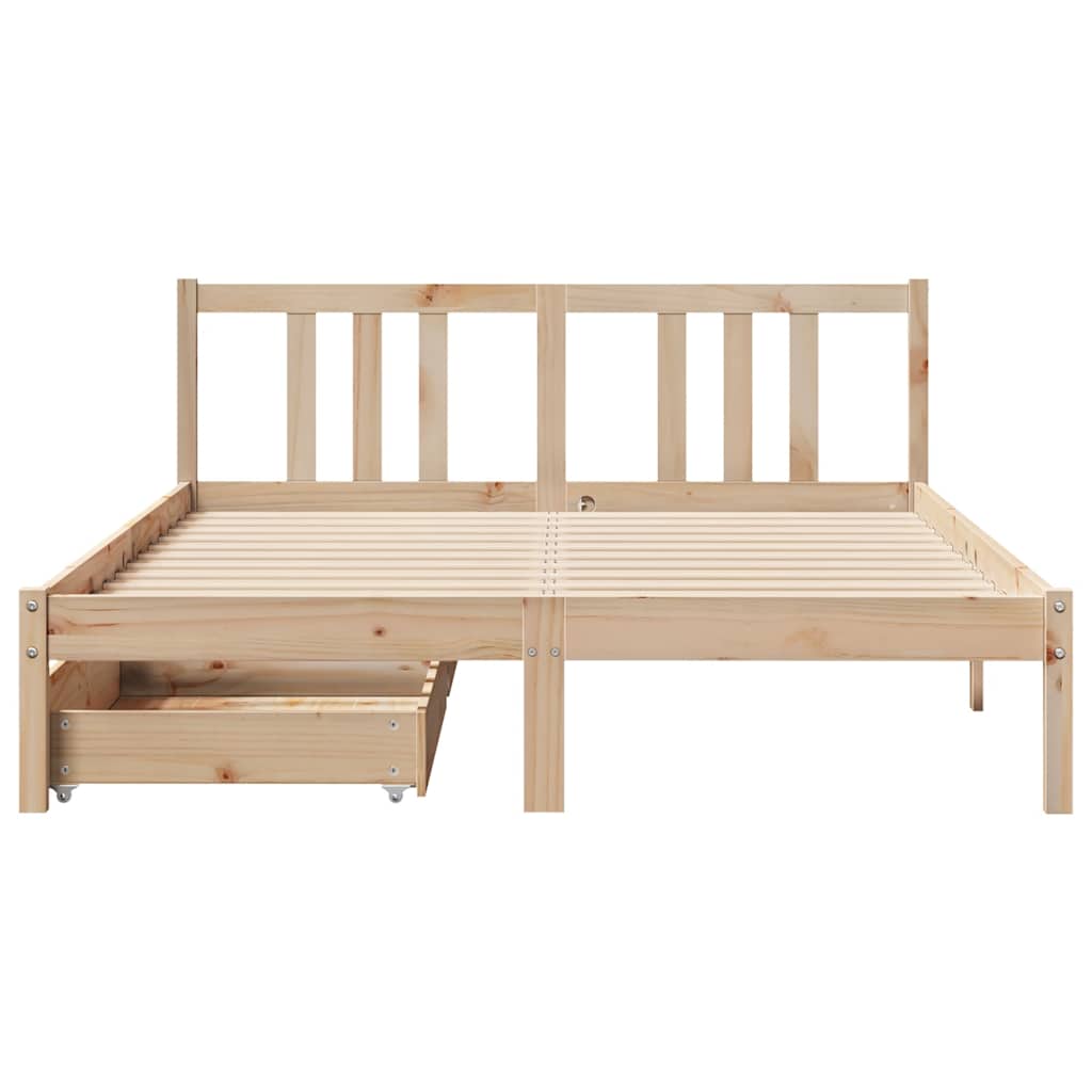 Massivholzbett ohne Matratze 135x190 cm Kiefernholz
