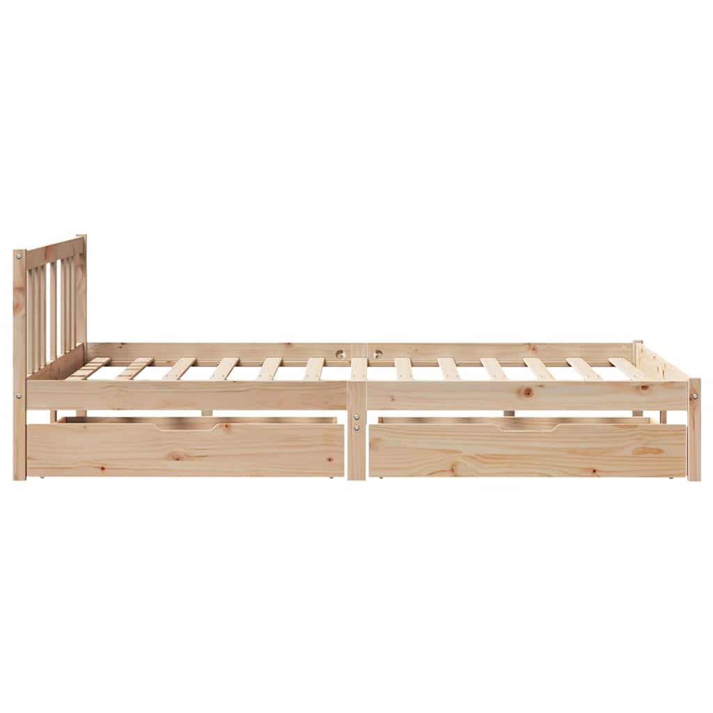 Massivholzbett ohne Matratze 135x190 cm Kiefernholz