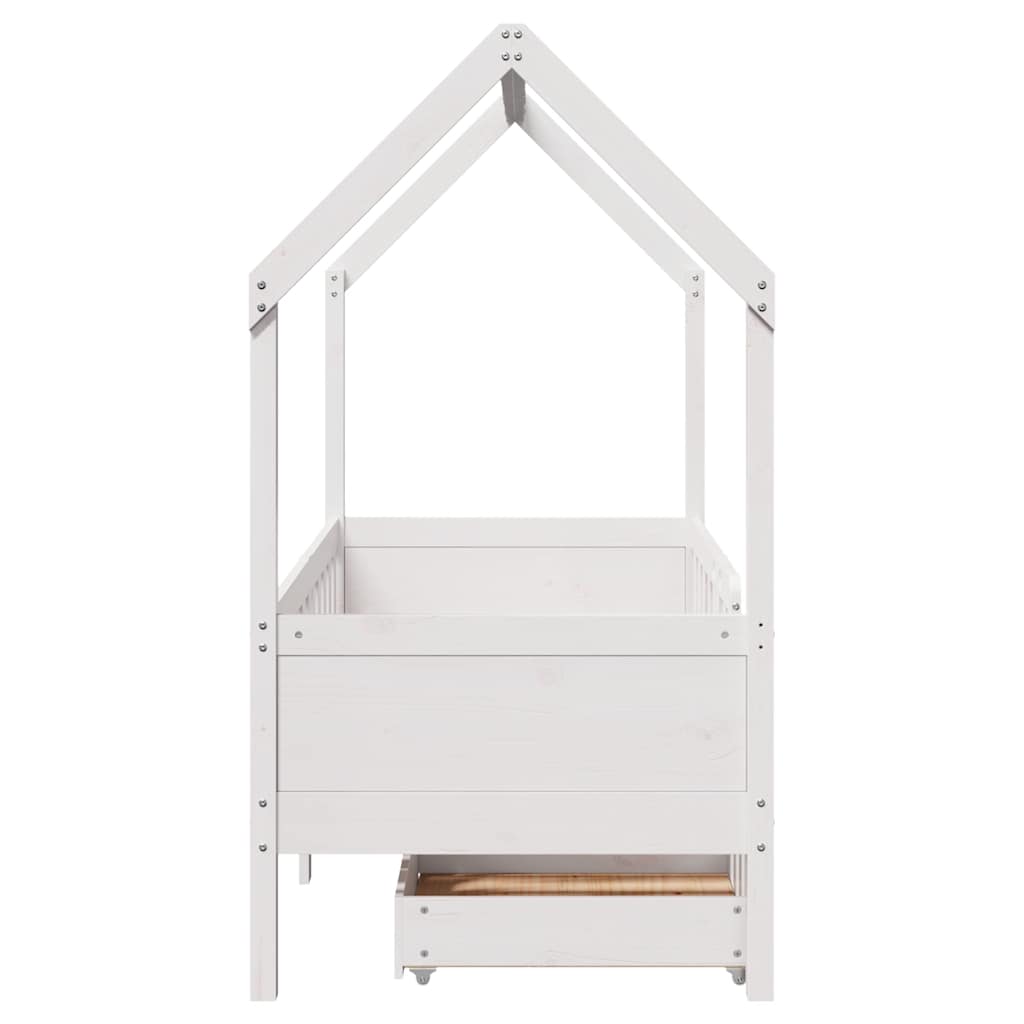 Children's bed with drawers 80x170 cm solid pine wood