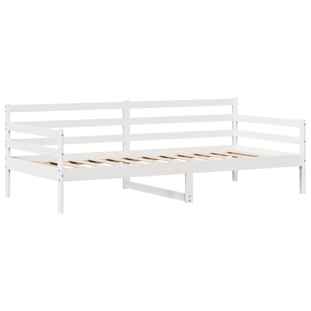 Tagesbett mit Schubladen Weiß 90x200 cm Kiefernholz