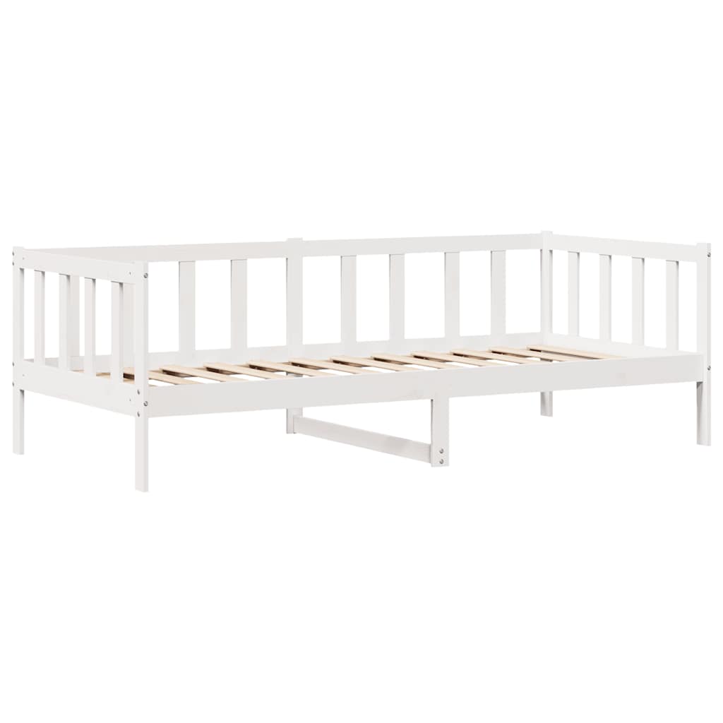 Tagesbett mit Schubladen Weiß 80x200 cm Kiefernholz