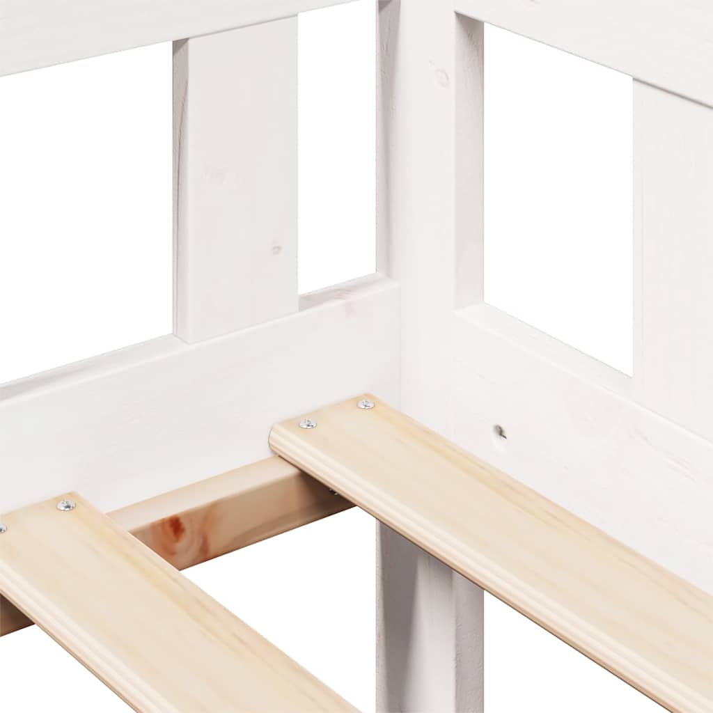 Tagesbett mit Schubladen Weiß 80x200 cm Kiefernholz