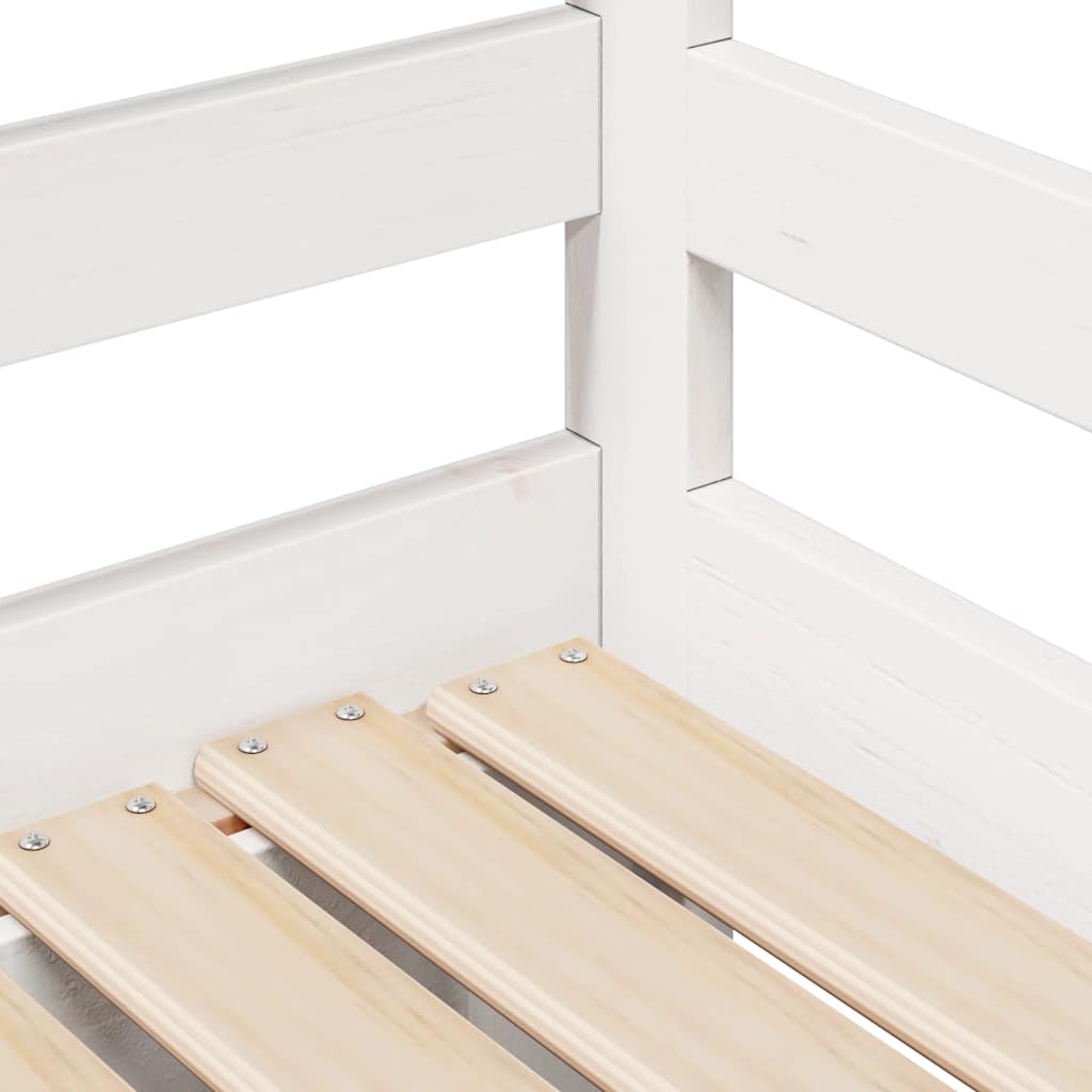 Tagesbett mit Schubladen Weiß 90x200 cm Kiefernholz