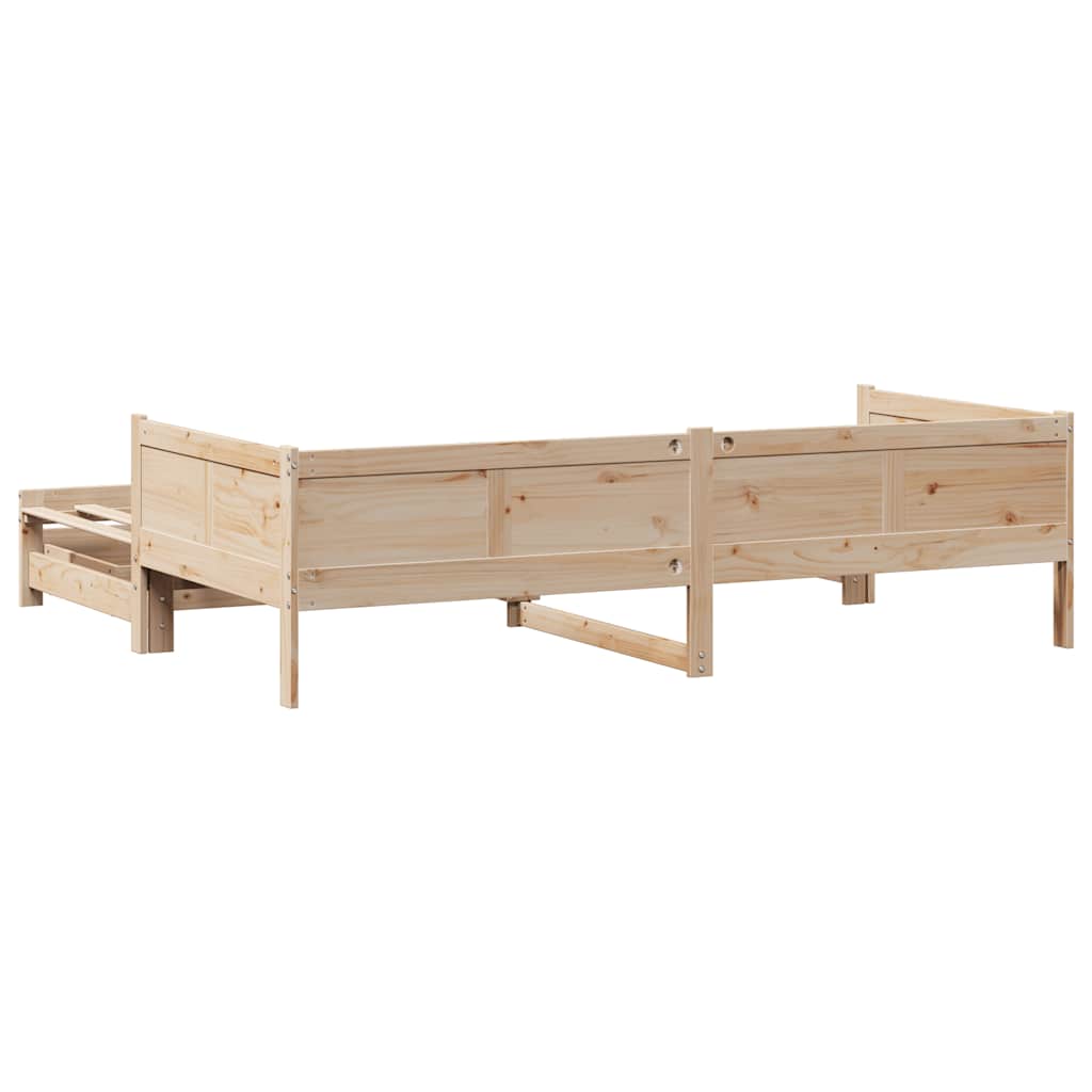 Tagesbett Ausziehbar mit Schubladen ohne Matratze 90x190 cm