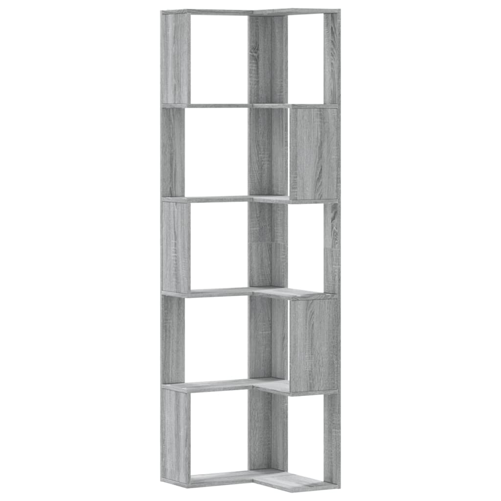 Bibliothèque 5 étagères Gris Sonoma 50x50x179 cm bois