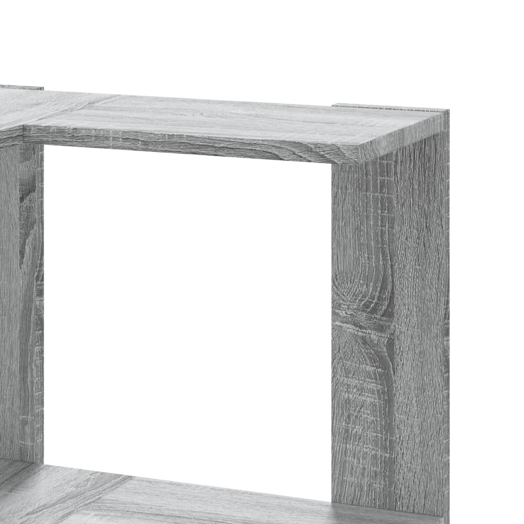 Bibliothèque d'angle 3 étagères gris Sonoma 50x50x102 cm matériau bois
