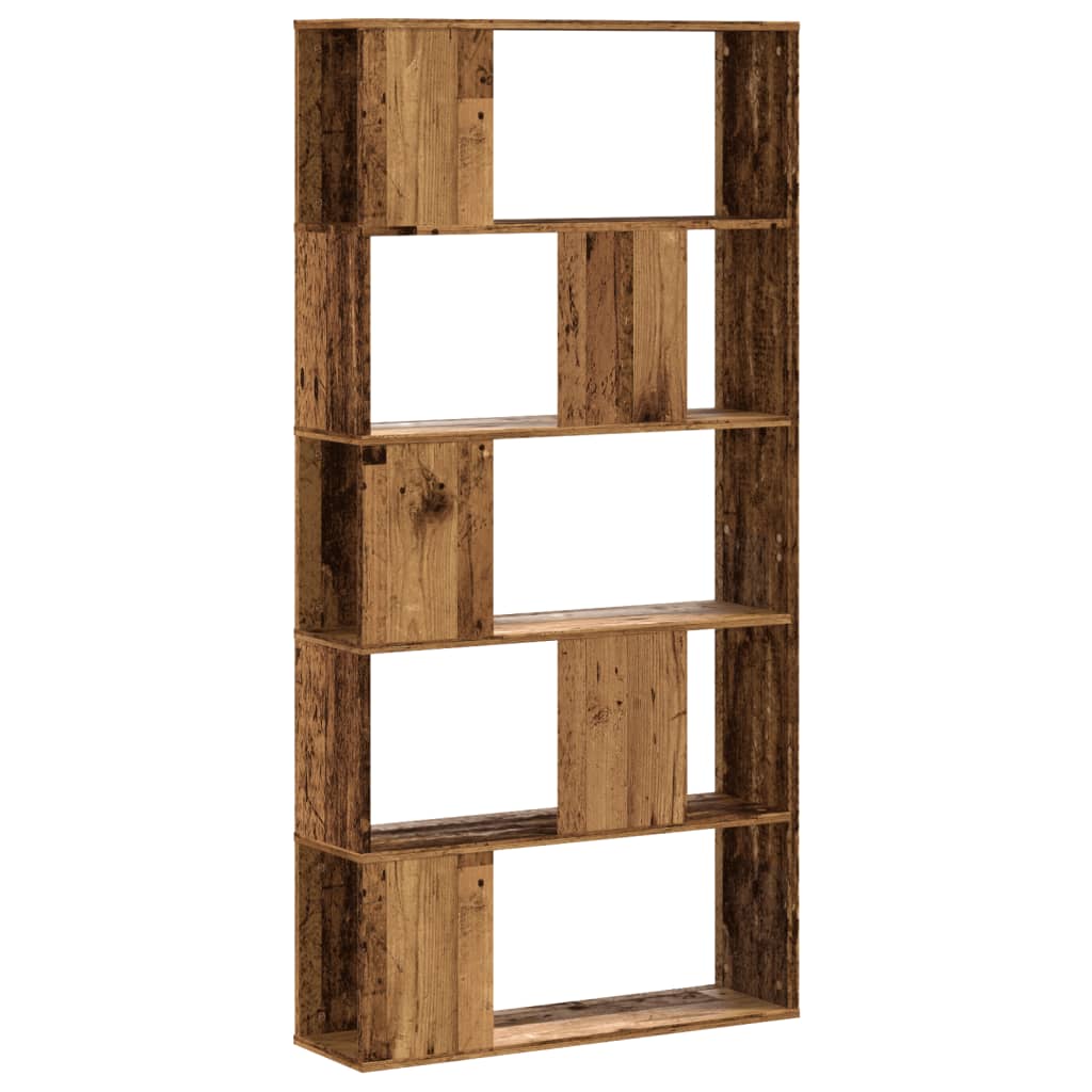 Bibliothèque 5 étagères en bois de récupération 80,5x23,5x162,5 cm matériau bois