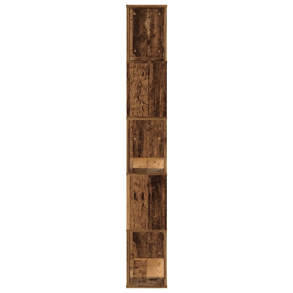 Bibliothèque 5 étagères en bois de récupération 80,5x23,5x162,5 cm matériau bois