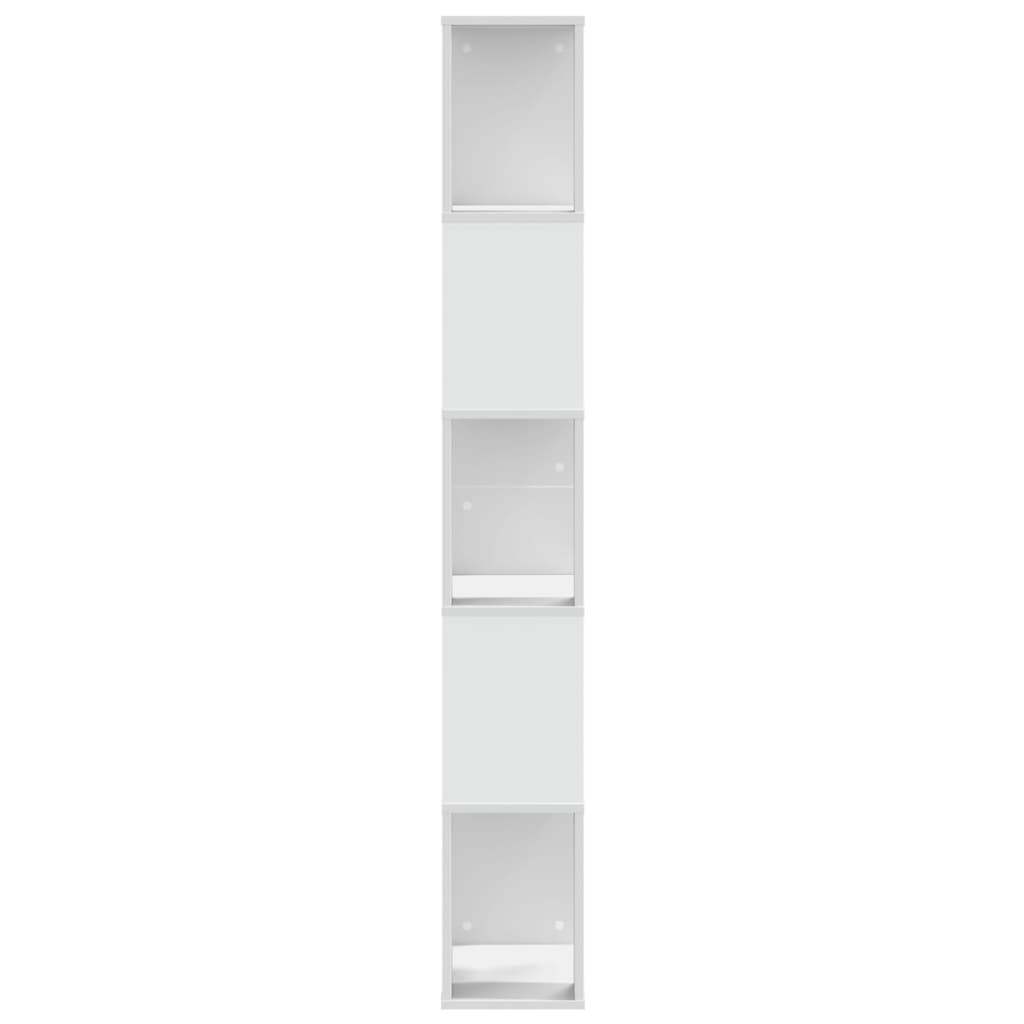 Bibliothèque 5 étagères blanc 45x23,5x162,5 cm matière bois