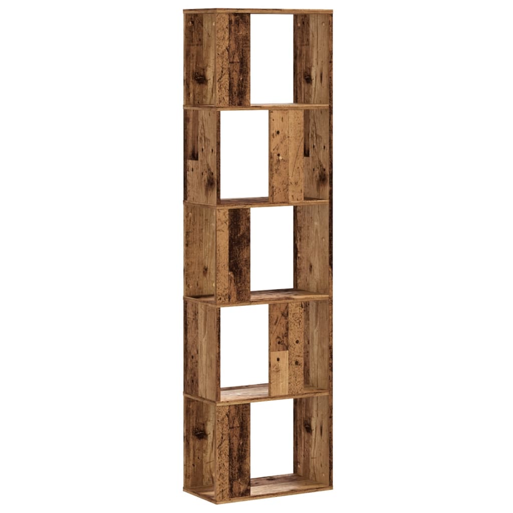 Bücherregal 5 Böden Altholz 45x23,5x162,5 cm Holzwerkstoff