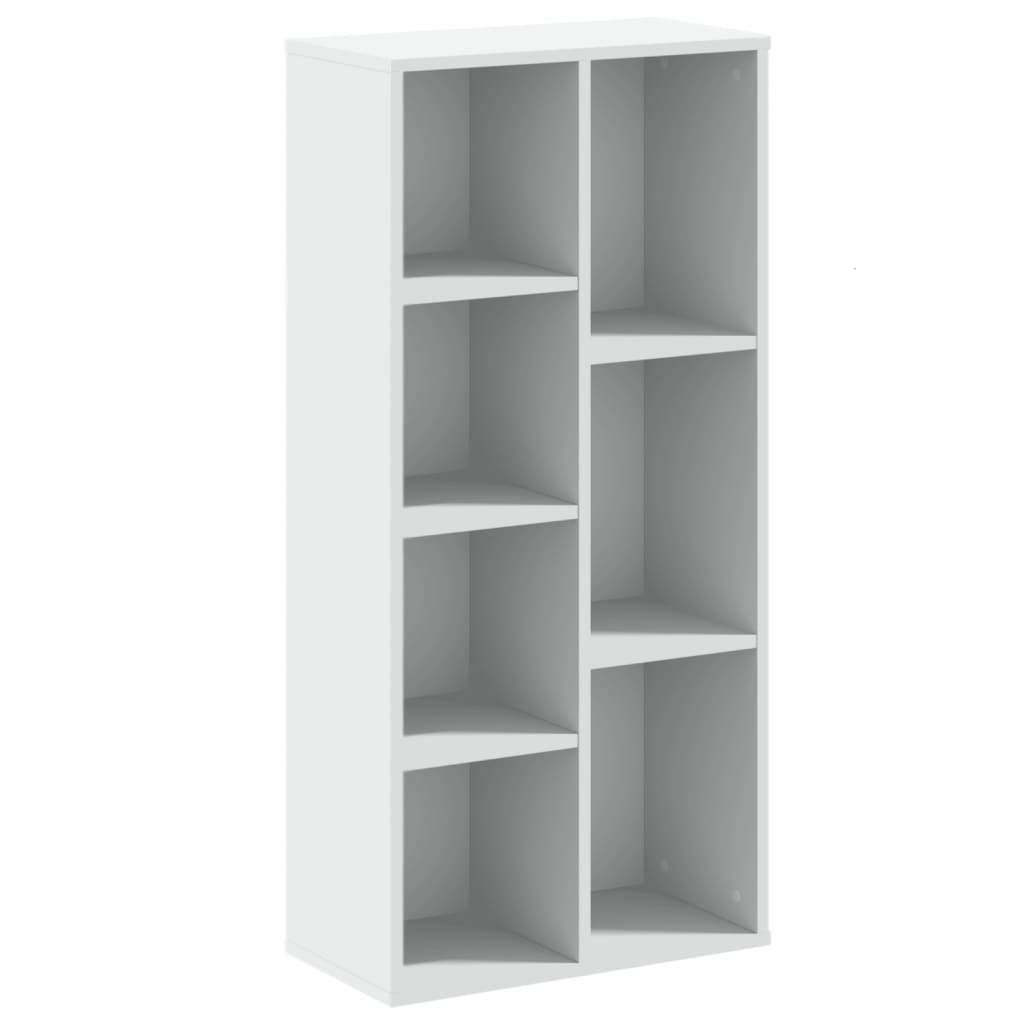 Bibliothèque blanche 50x25x105 cm en bois